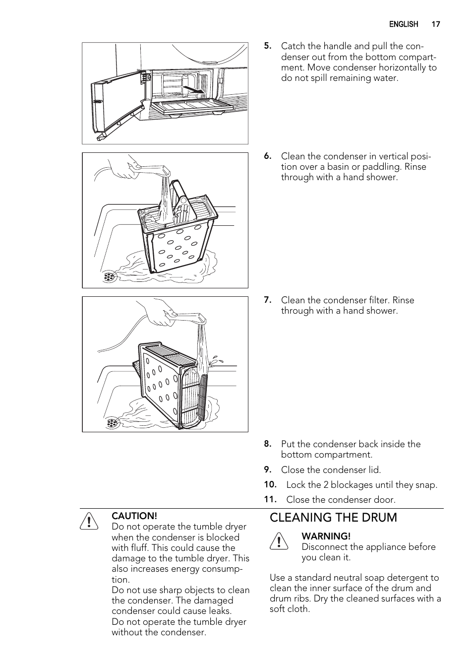 Cleaning the drum | AEG LAVATHERM 65270AC EN User Manual | Page 17 / 24