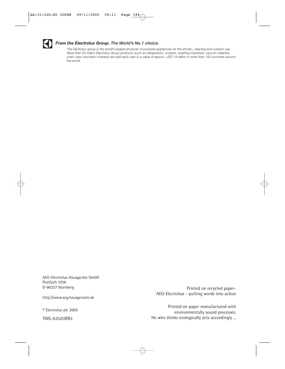 AEG MC2660E User Manual | Page 37 / 37