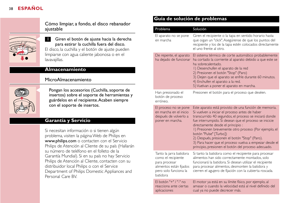 Philips Robot de cocina User Manual | Page 38 / 118