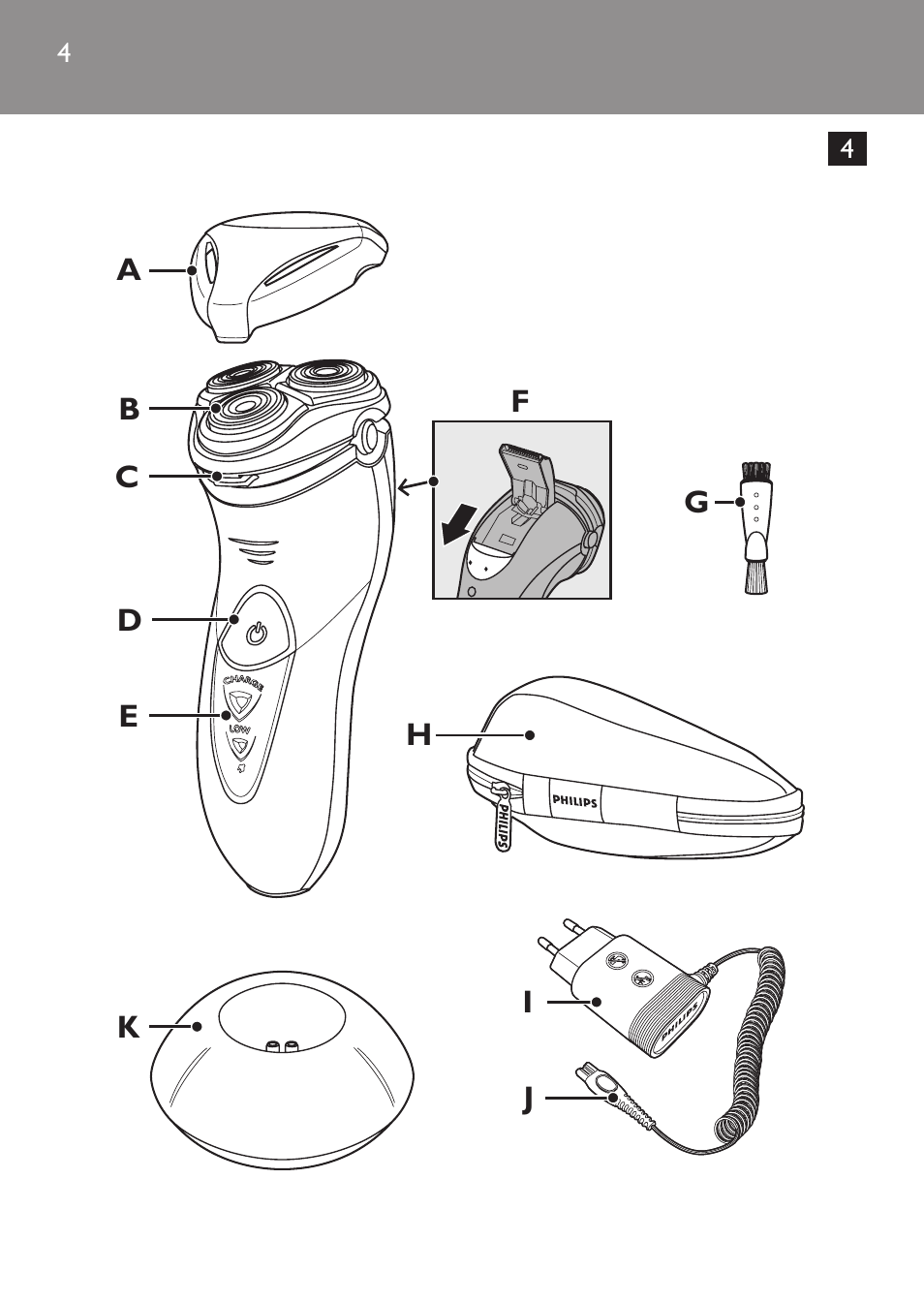 Philips SHAVER Series 3000 Afeitadora eléctrica User Manual | Page 2 / 124