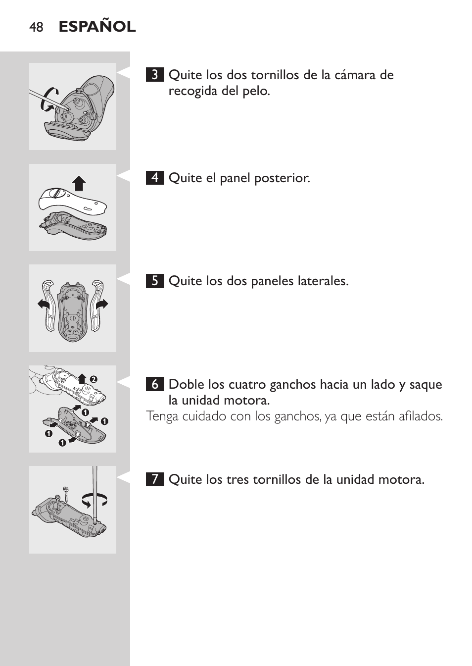 Philips SHAVER Series 3000 Afeitadora eléctrica User Manual | Page 46 / 124