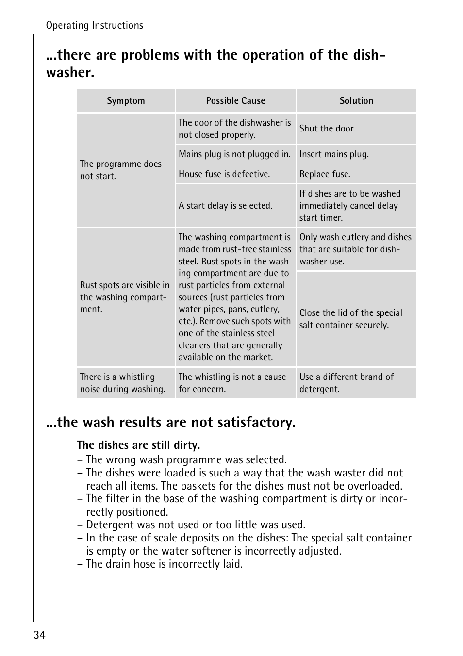AEG FAVORIT 40740 User Manual | Page 34 / 48