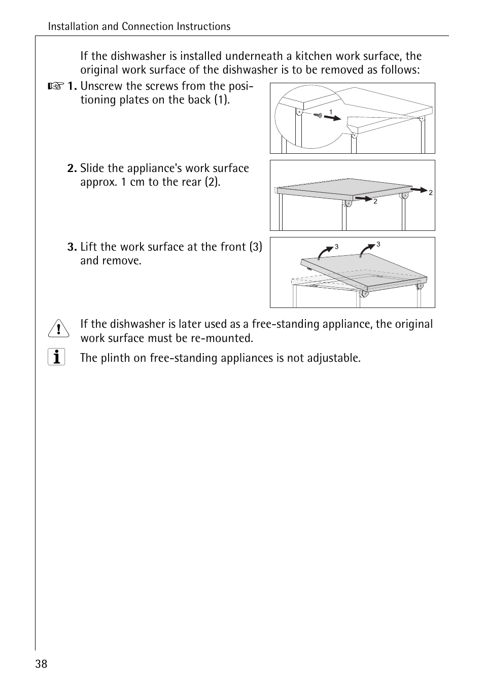 AEG FAVORIT 40740 User Manual | Page 38 / 48