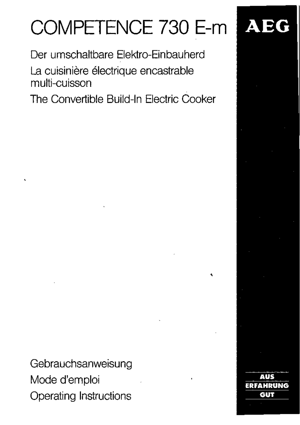 AEG 730 E-m User Manual | 41 pages