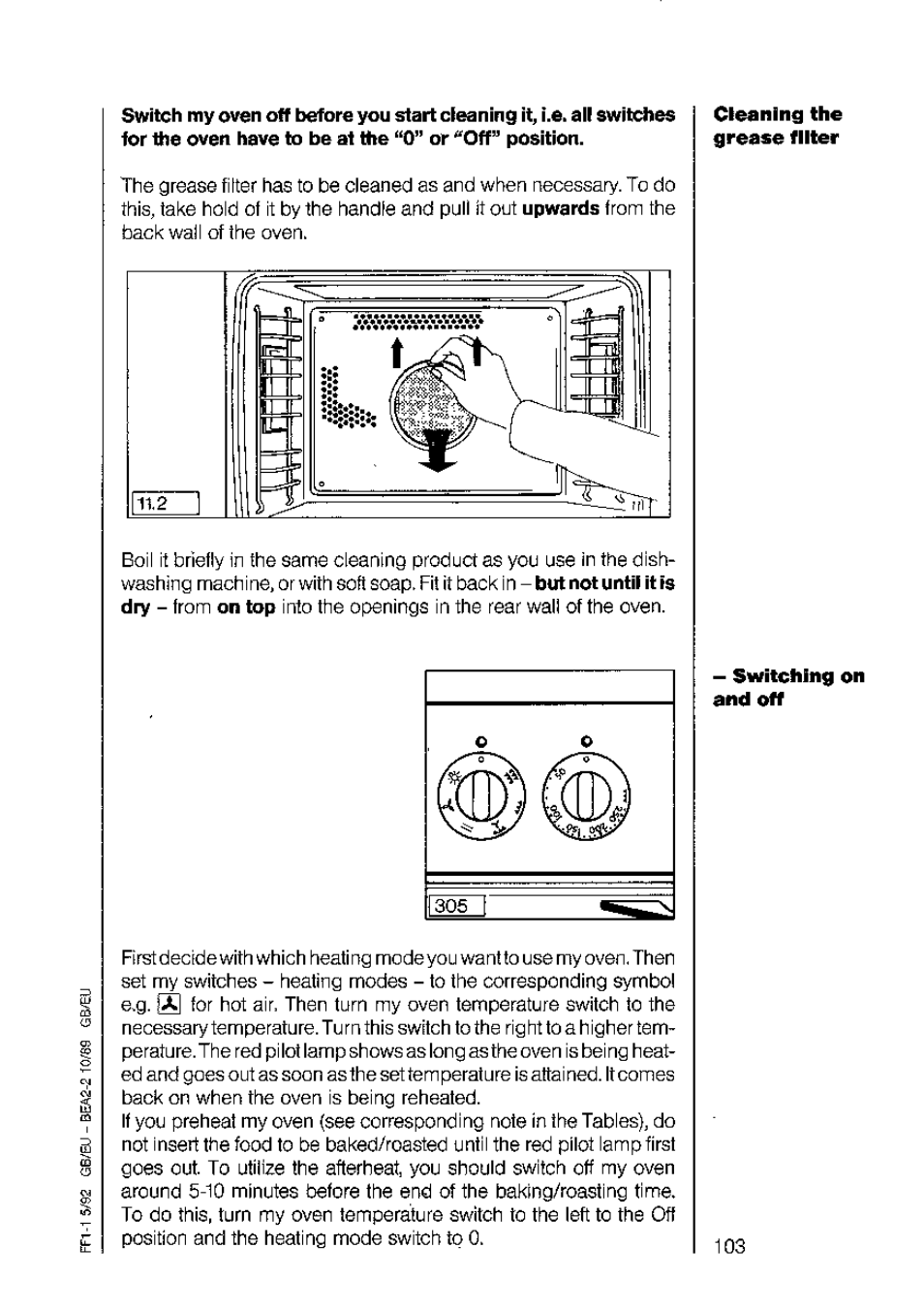 Switching on and off | AEG 730 E-m User Manual | Page 19 / 41