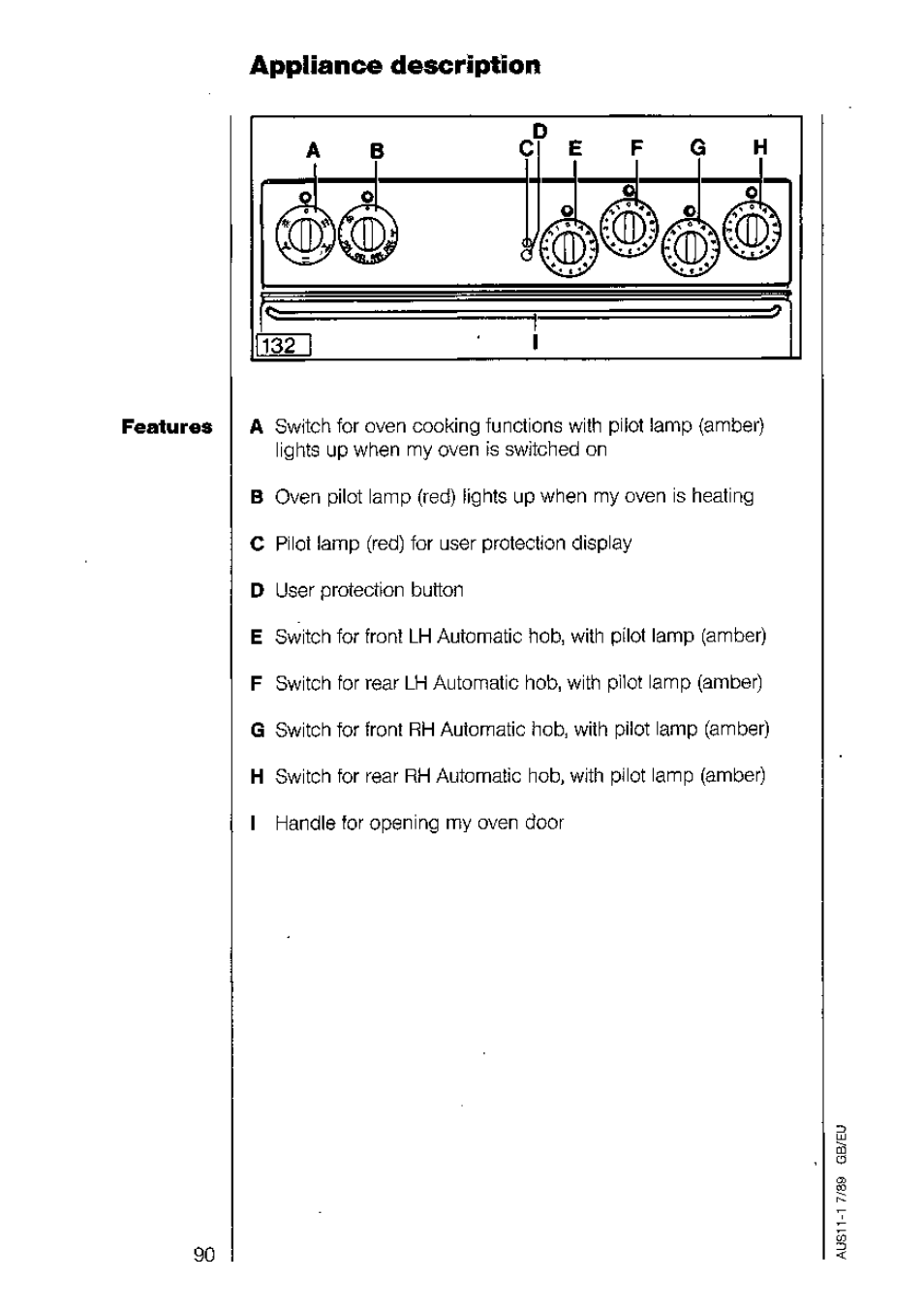 Appliance description | AEG 730 E-m User Manual | Page 6 / 41