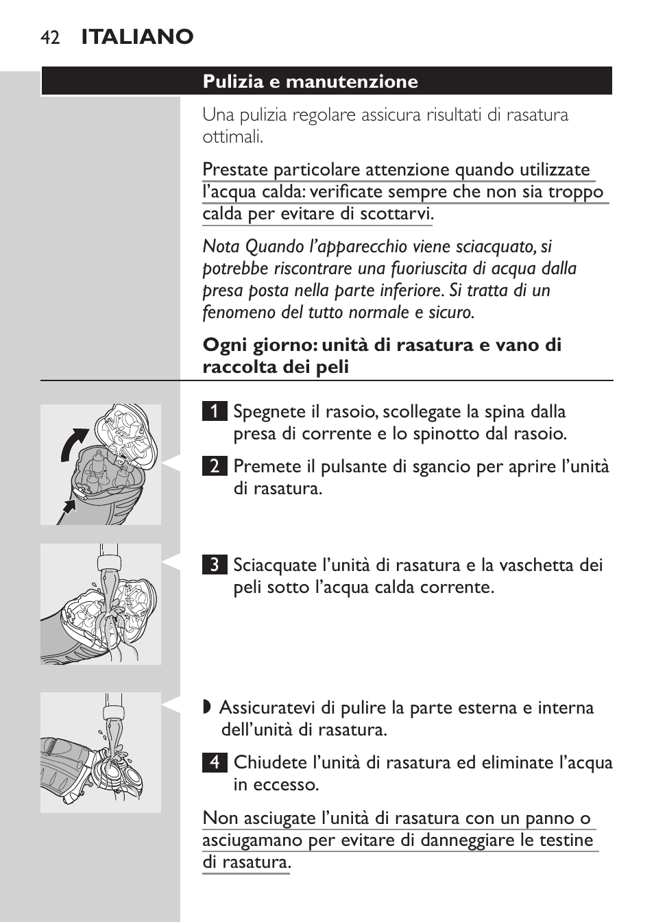 Philips SHAVER Series 3000 Afeitadora eléctrica User Manual | Page 40 / 72