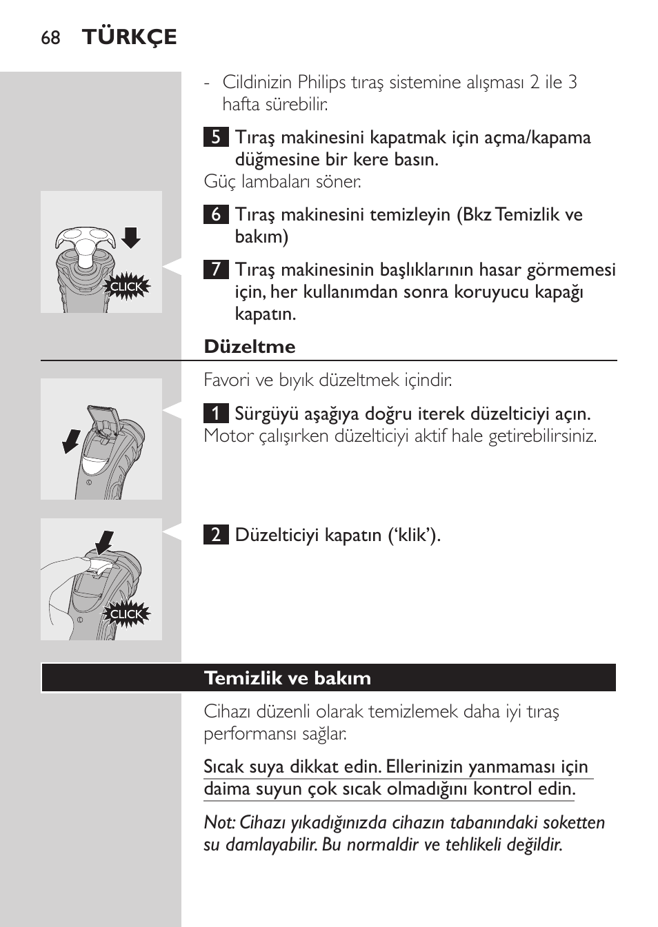 Elektromanyetik alanlar (emf), Cihaz kullanım, Tıraş olma | Philips SHAVER Series 3000 Afeitadora eléctrica User Manual | Page 66 / 72