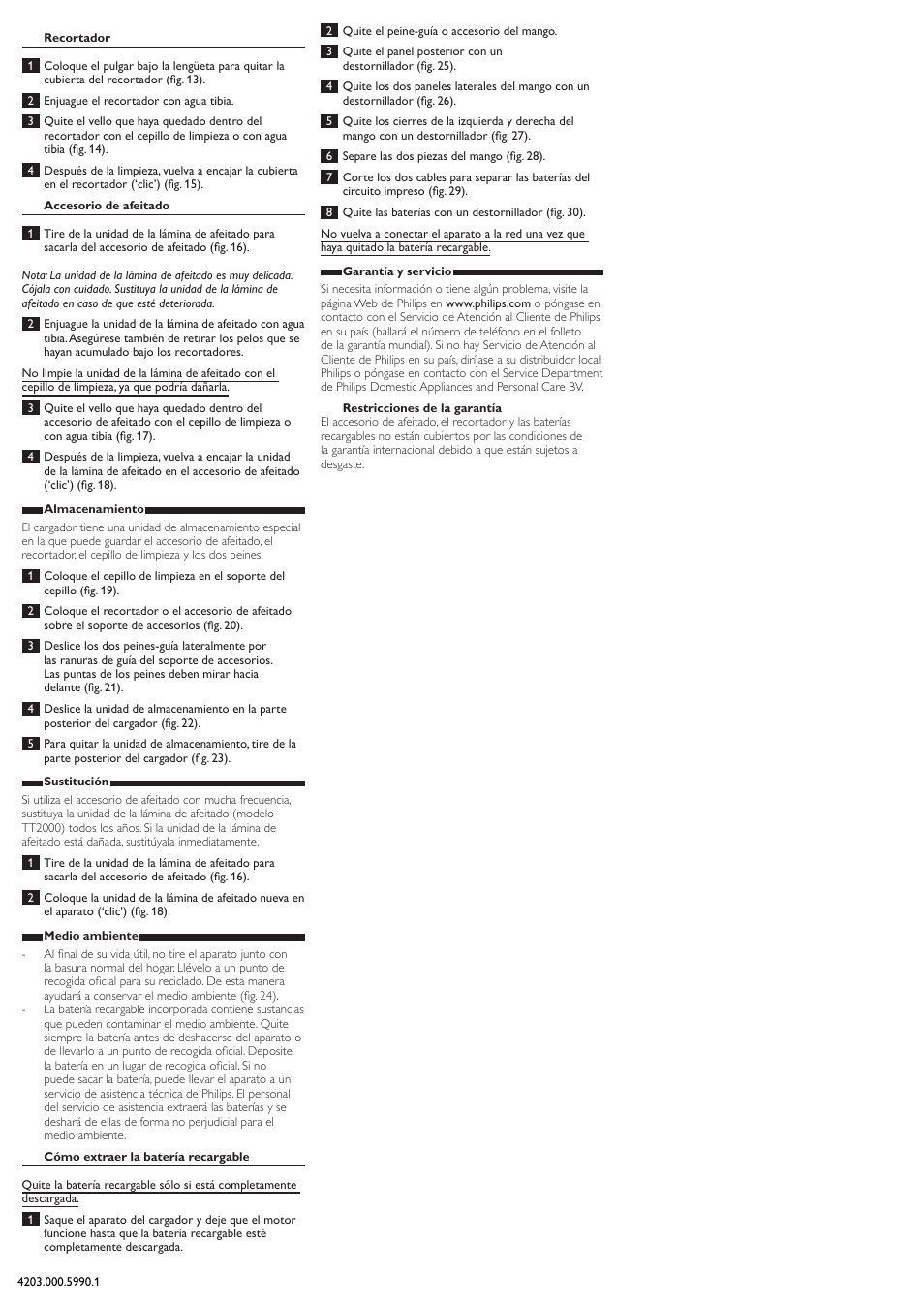 Philips BODYGROOM Series 5000 afeitadora corporal User Manual | Page 5 / 9