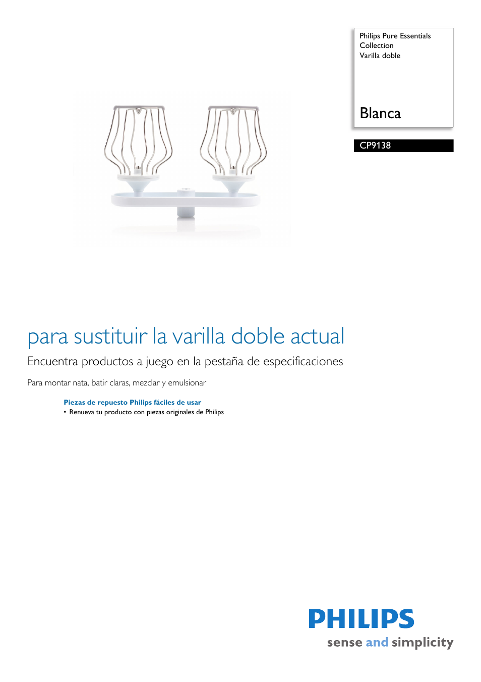 Philips Pure Essentials Collection Varilla doble User Manual | 2 pages