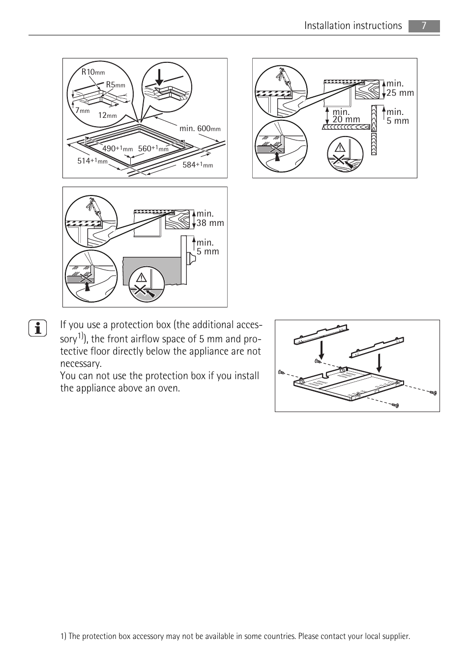 Installation instructions 7 | AEG HK654200IB User Manual | Page 7 / 20