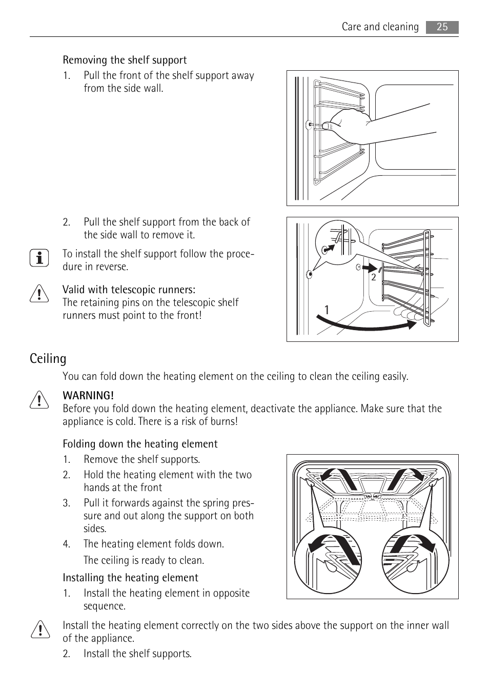 Ceiling | AEG BE7314401 User Manual | Page 25 / 32
