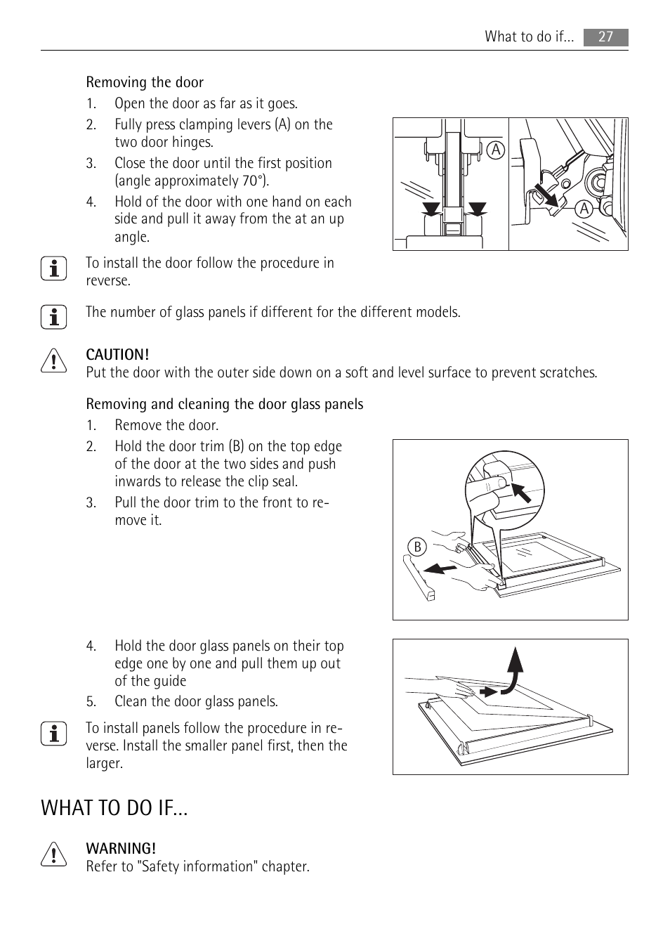 What to do if | AEG BE7314401 User Manual | Page 27 / 32