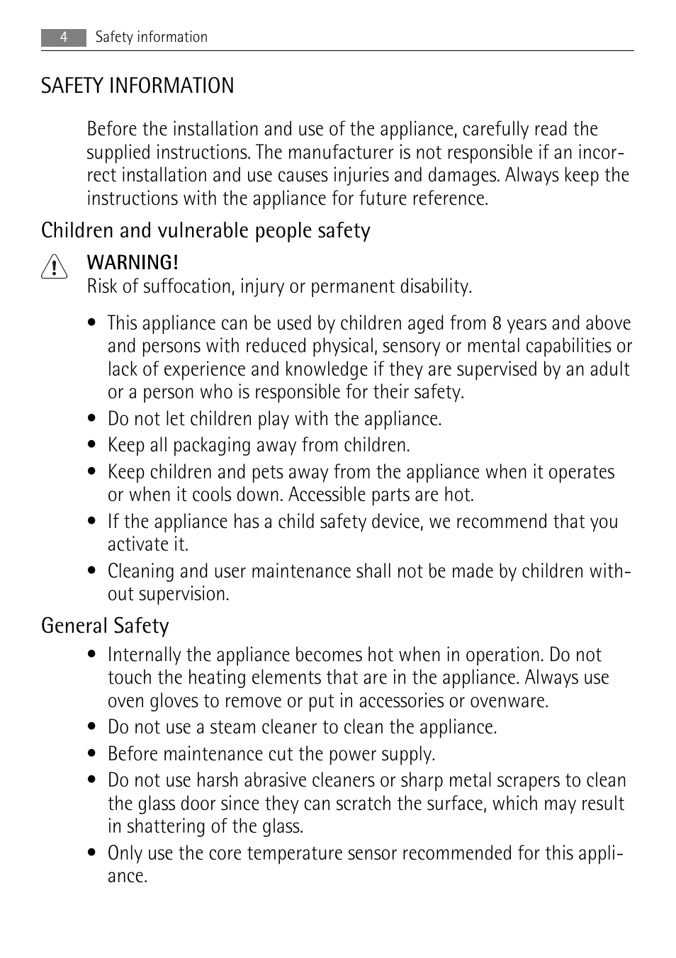 AEG BE7314401 User Manual | Page 4 / 32