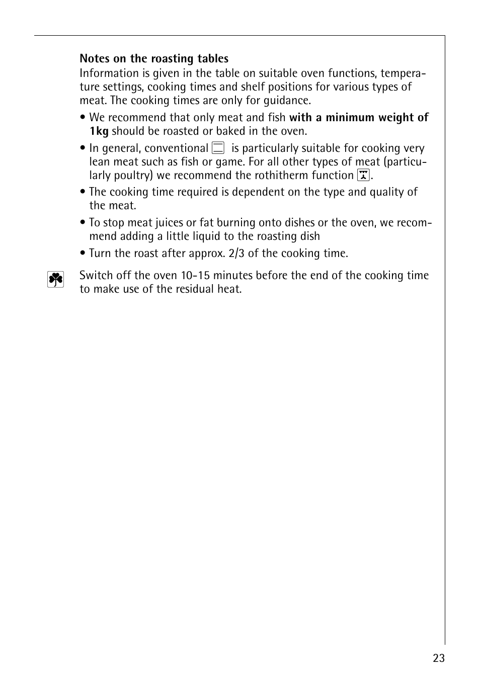 AEG COMPETENCE B3040-1 User Manual | Page 23 / 44