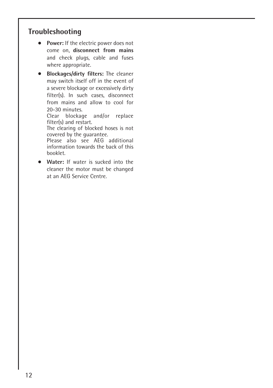 Troubleshooting | AEG SMART 306 User Manual | Page 8 / 9