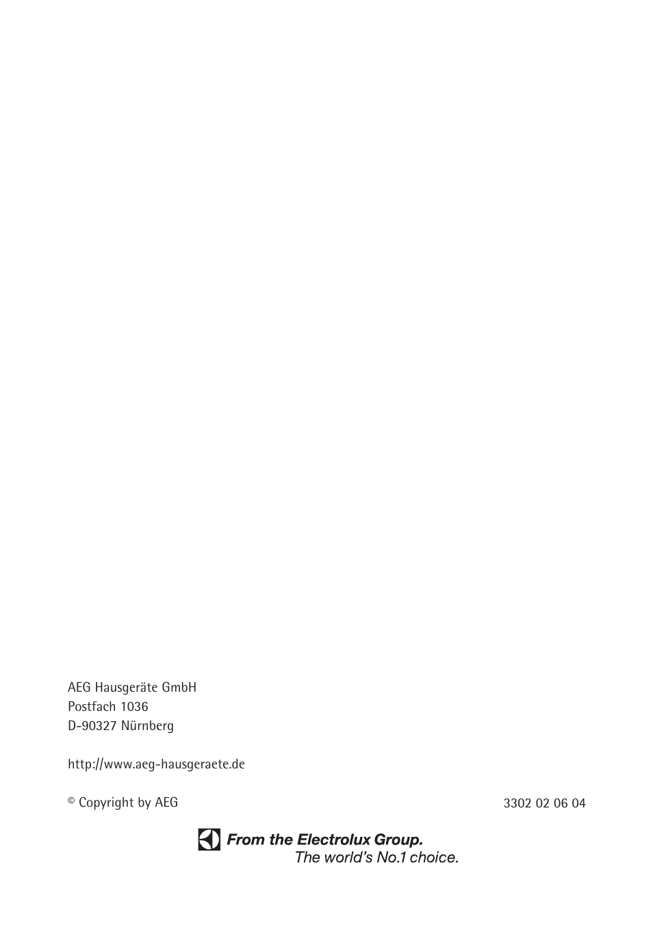 AEG SMART 306 User Manual | Page 9 / 9