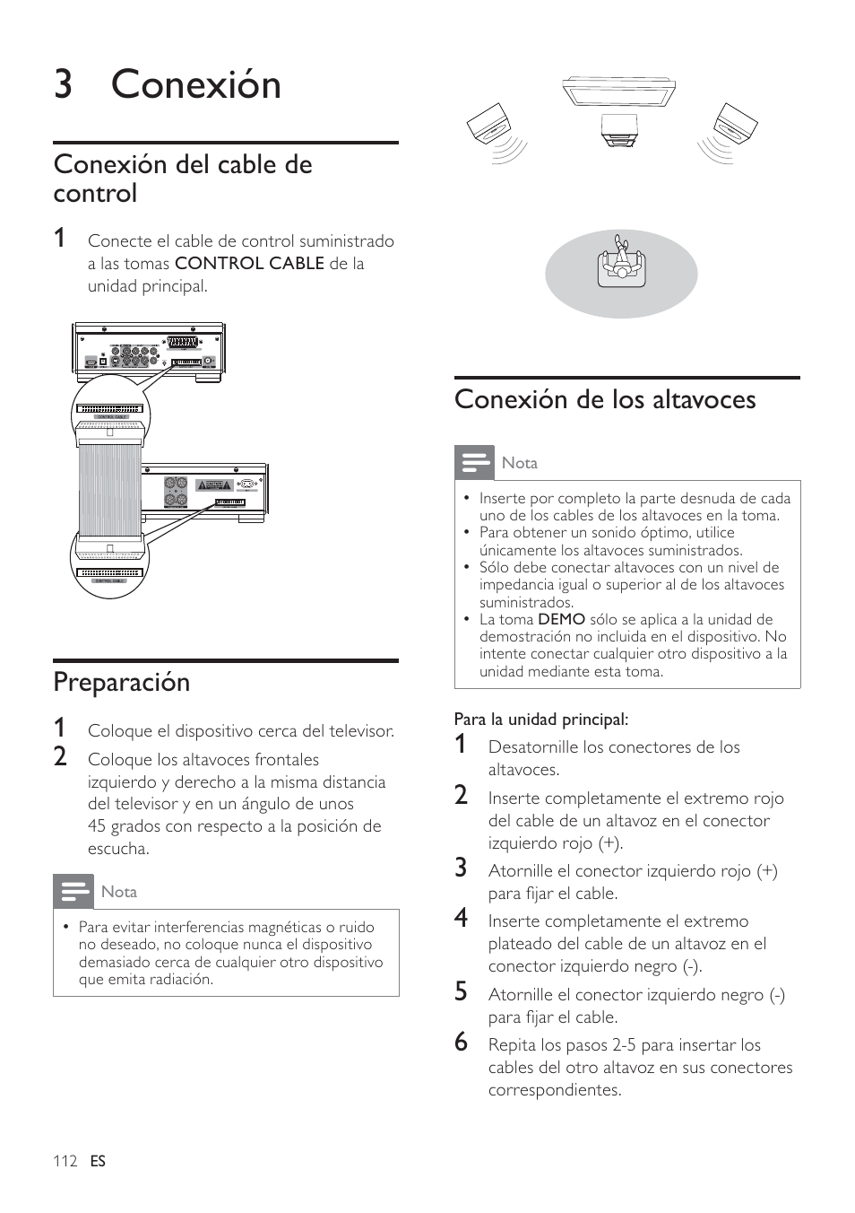 3 conexión | Philips Heritage Audio Sistema Hi-Fi con componentes DVD User Manual | Page 11 / 36