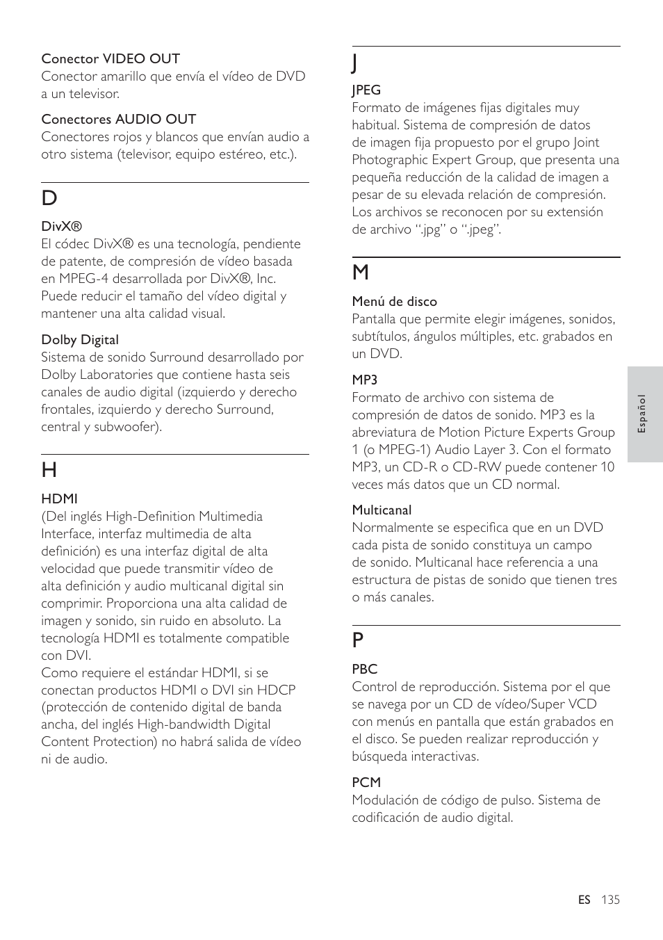 Philips Heritage Audio Sistema Hi-Fi con componentes DVD User Manual | Page 34 / 36