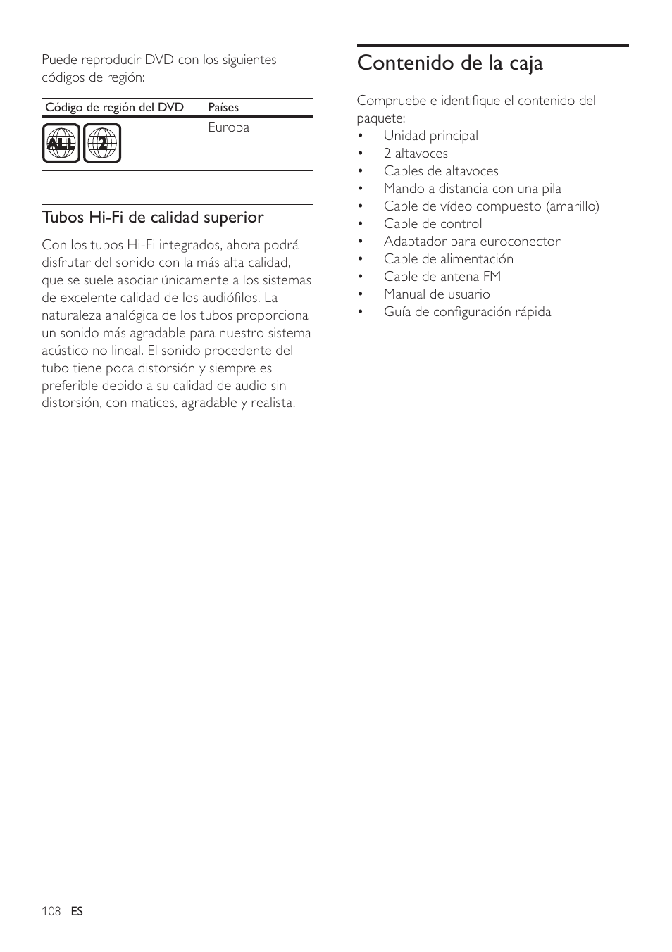 Philips Heritage Audio Sistema Hi-Fi con componentes DVD User Manual | Page 7 / 36