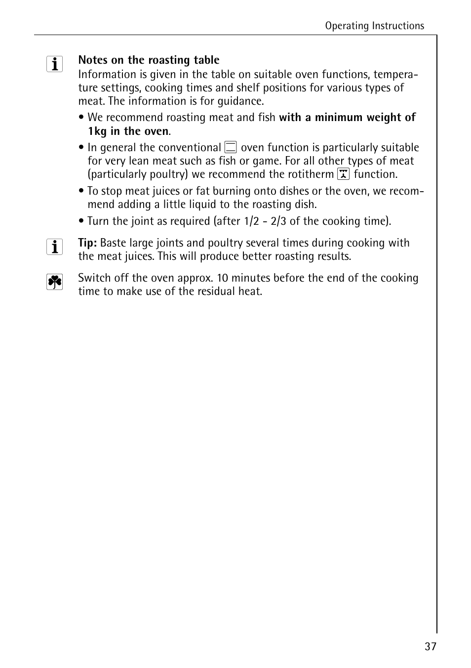 AEG COMPETENCE E4100-1 User Manual | Page 37 / 68