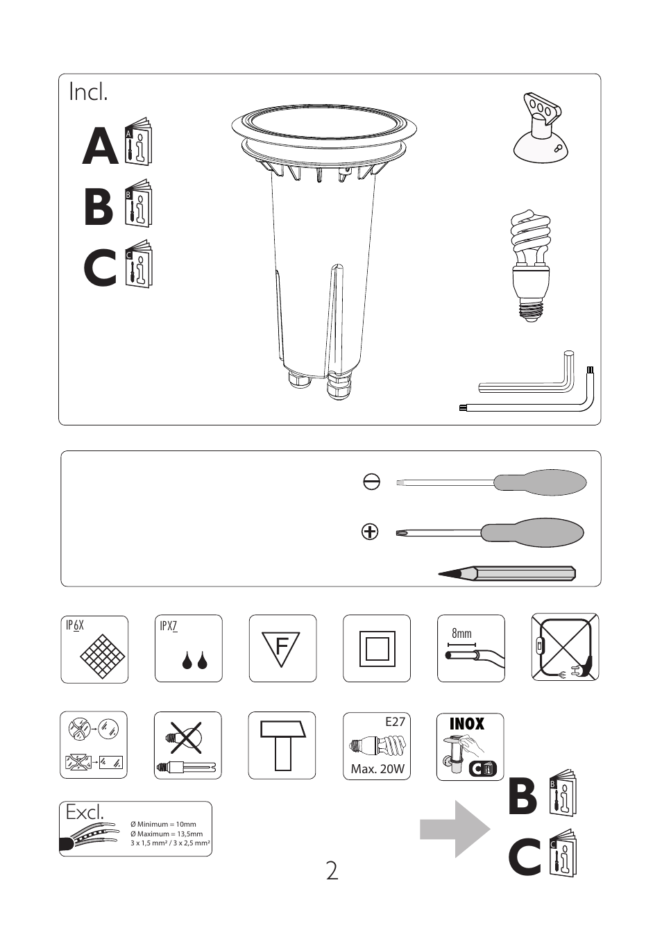 10cm | Philips Ecomoods Foco empotrable User Manual | Page 2 / 12