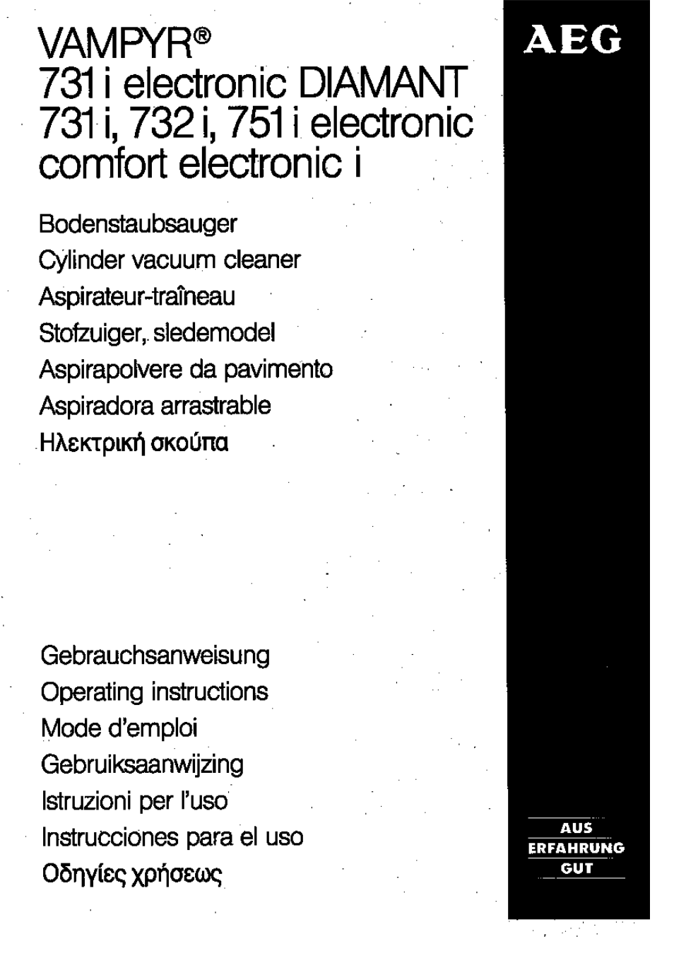 AEG VAMPYR 731I User Manual | 16 pages