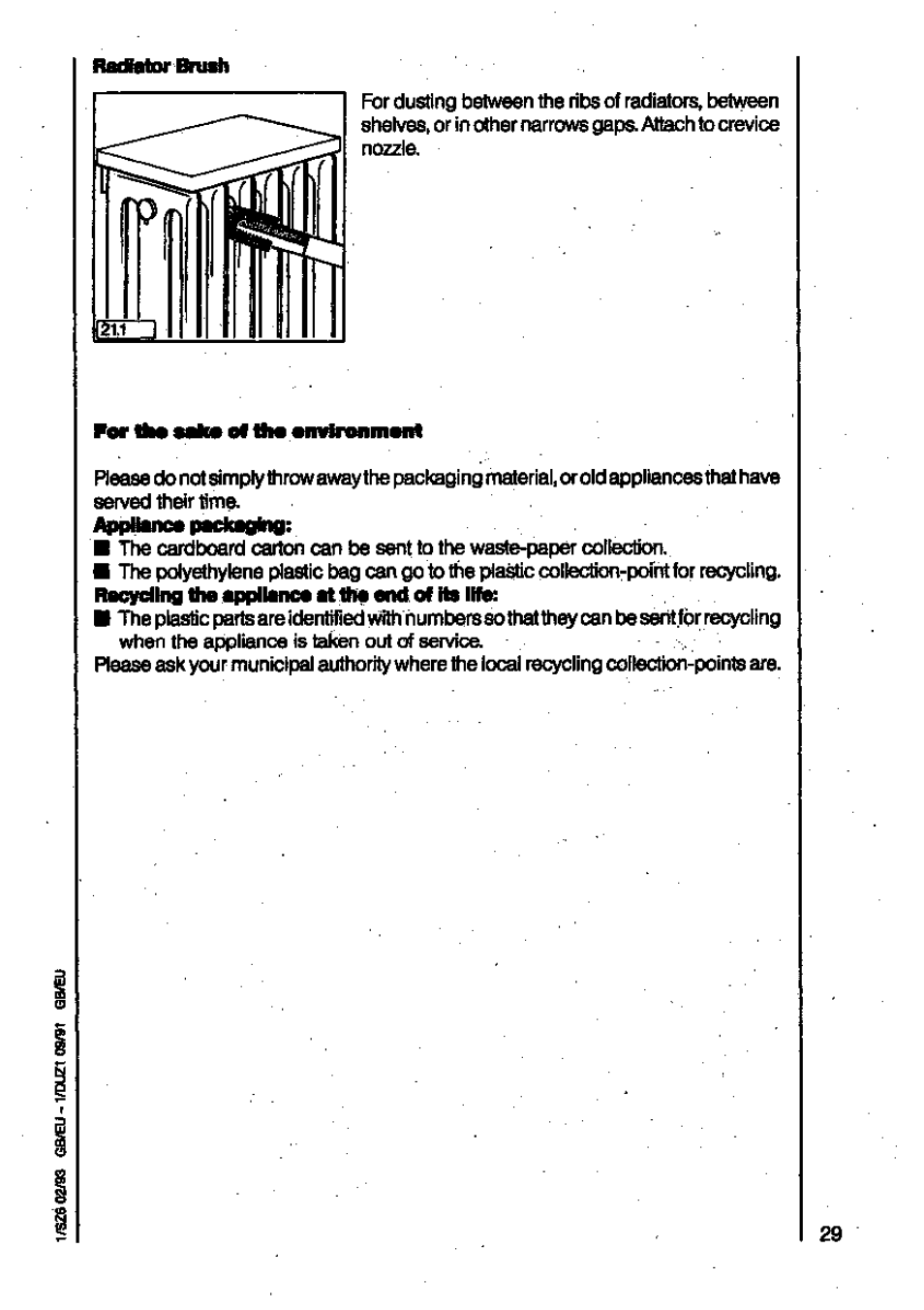 AEG VAMPYR 731I User Manual | Page 15 / 16