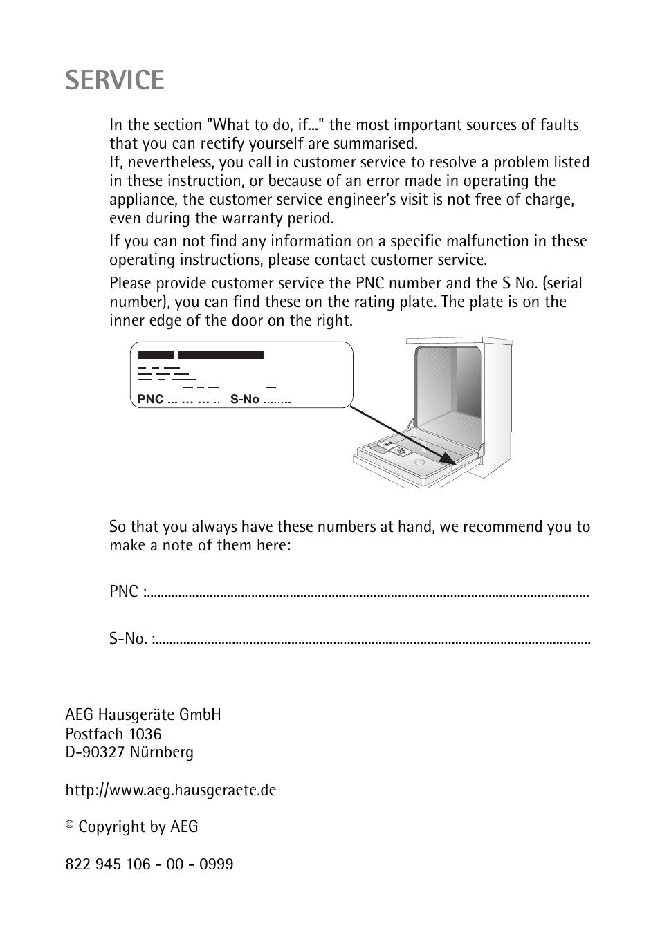 Service | AEG KO_FAVORIT 5071 User Manual | Page 40 / 40