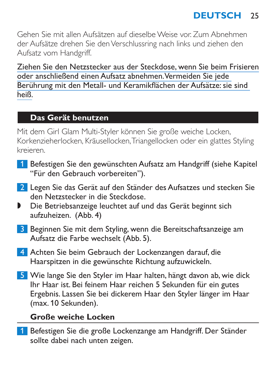 Das gerät benutzen | Philips Plancha multiestilo User Manual | Page 25 / 120