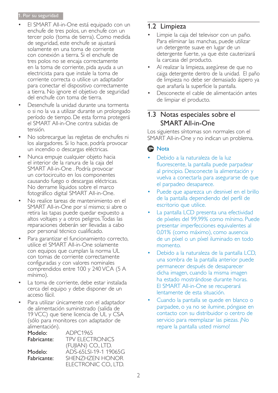 2 /lpslh]d | Philips Smart All-in-One User Manual | Page 4 / 45