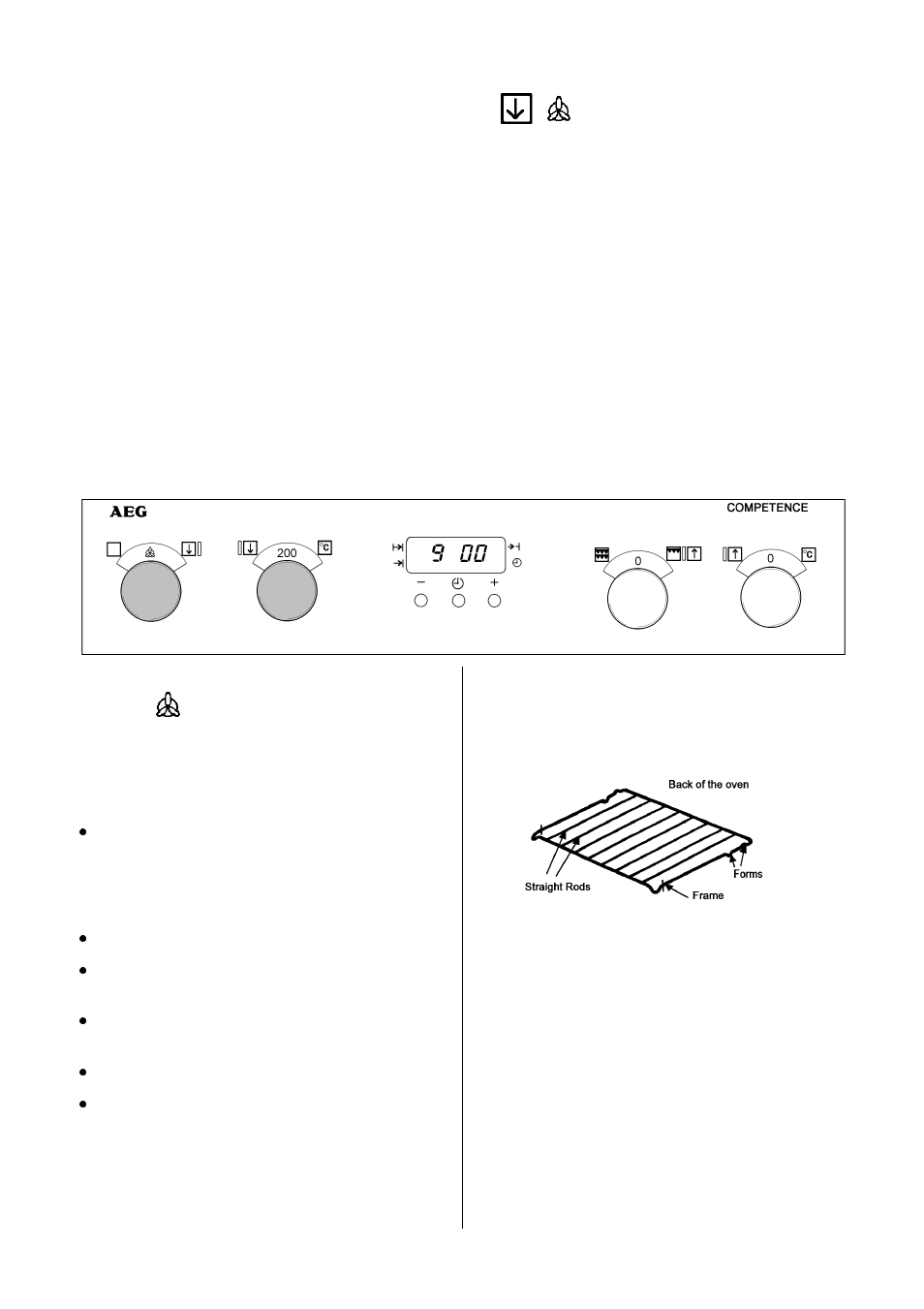 The main fan oven | AEG D4100-1 User Manual | Page 18 / 48