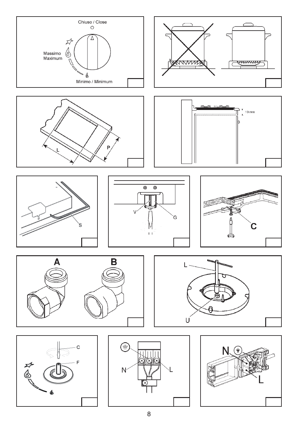 AEG CGA 60 WOK User Manual | Page 8 / 12