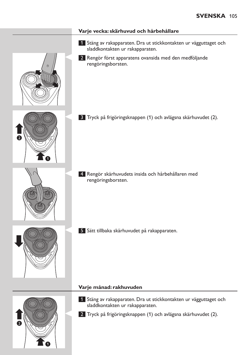 Philips SHAVER Series 3000 afeitadora eléctrica en seco User Manual | Page 105 / 120