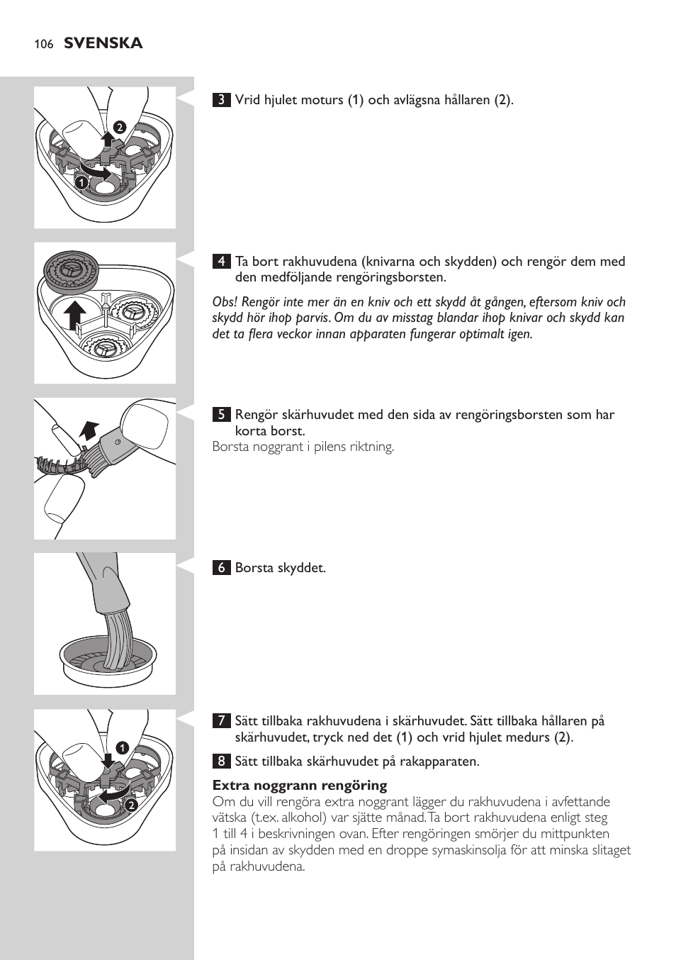 Philips SHAVER Series 3000 afeitadora eléctrica en seco User Manual | Page 106 / 120