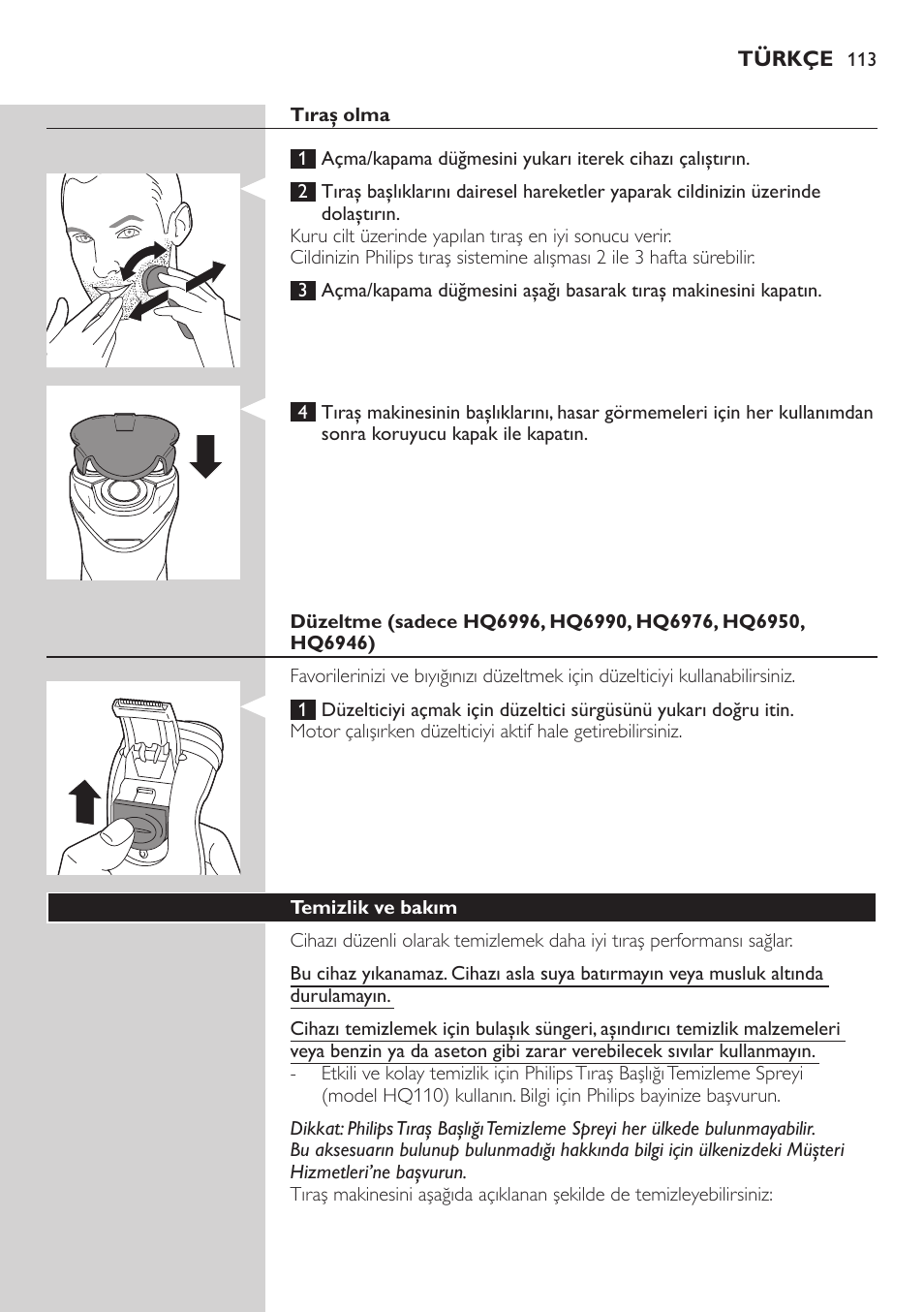 Philips SHAVER Series 3000 afeitadora eléctrica en seco User Manual | Page 113 / 120