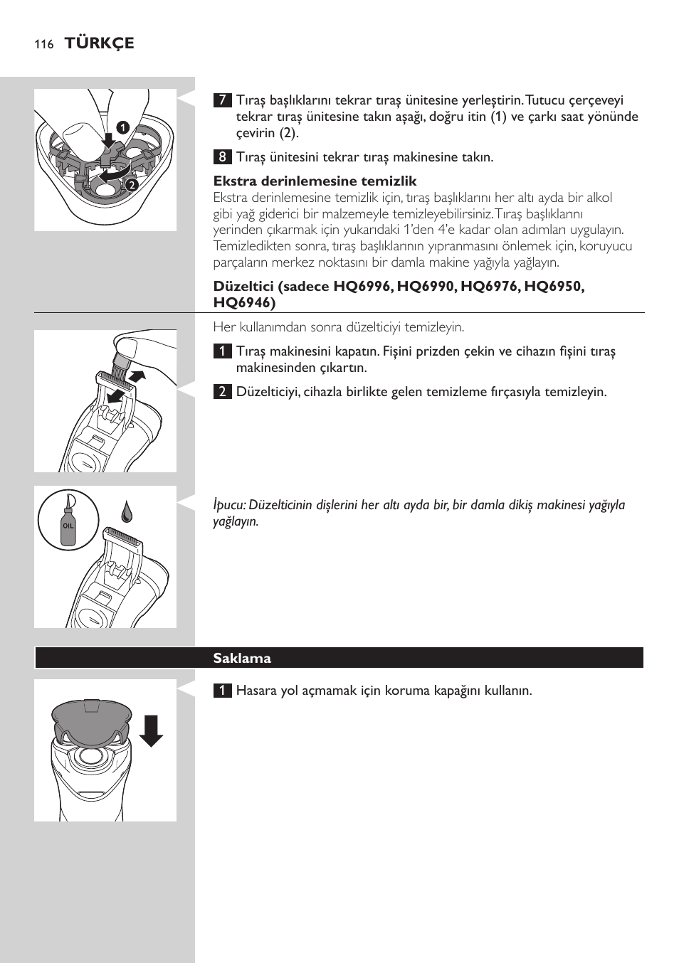 Philips SHAVER Series 3000 afeitadora eléctrica en seco User Manual | Page 116 / 120