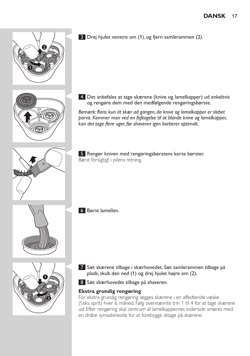 Philips SHAVER Series 3000 afeitadora eléctrica en seco User Manual | Page 17 / 120