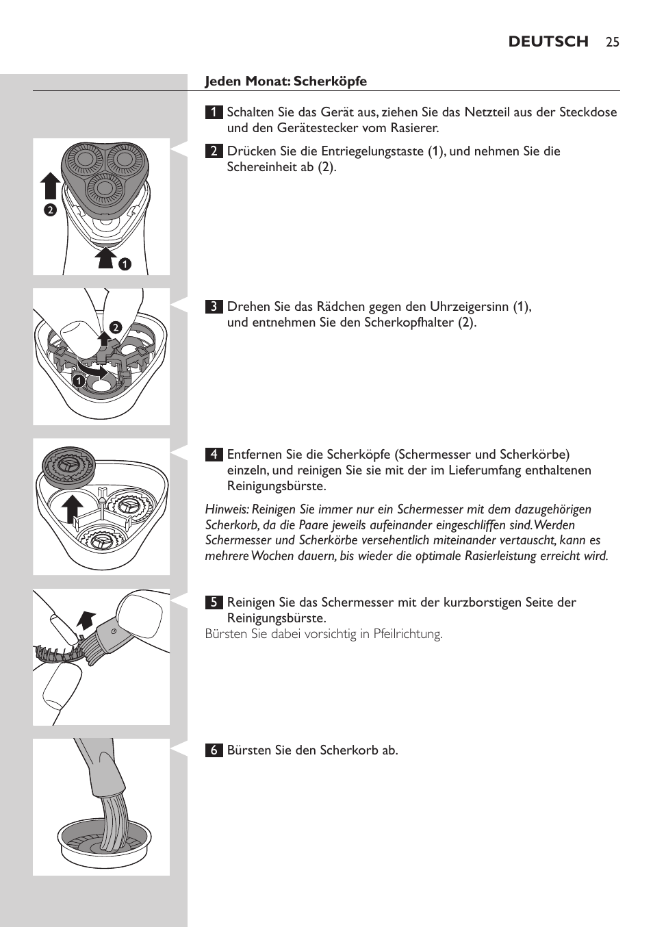 Philips SHAVER Series 3000 afeitadora eléctrica en seco User Manual | Page 25 / 120