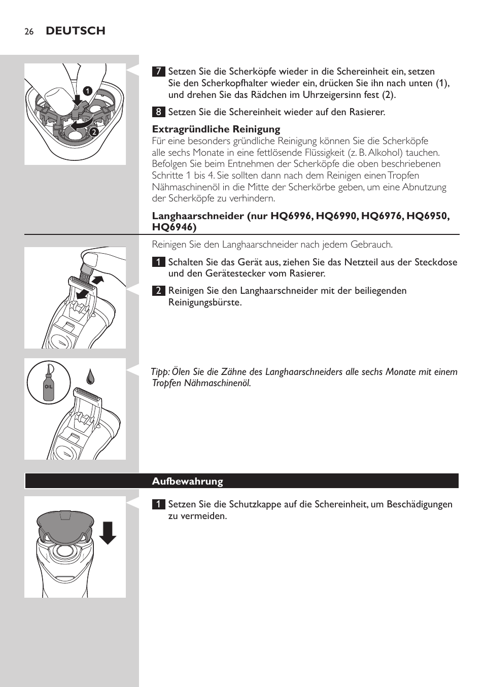 Philips SHAVER Series 3000 afeitadora eléctrica en seco User Manual | Page 26 / 120