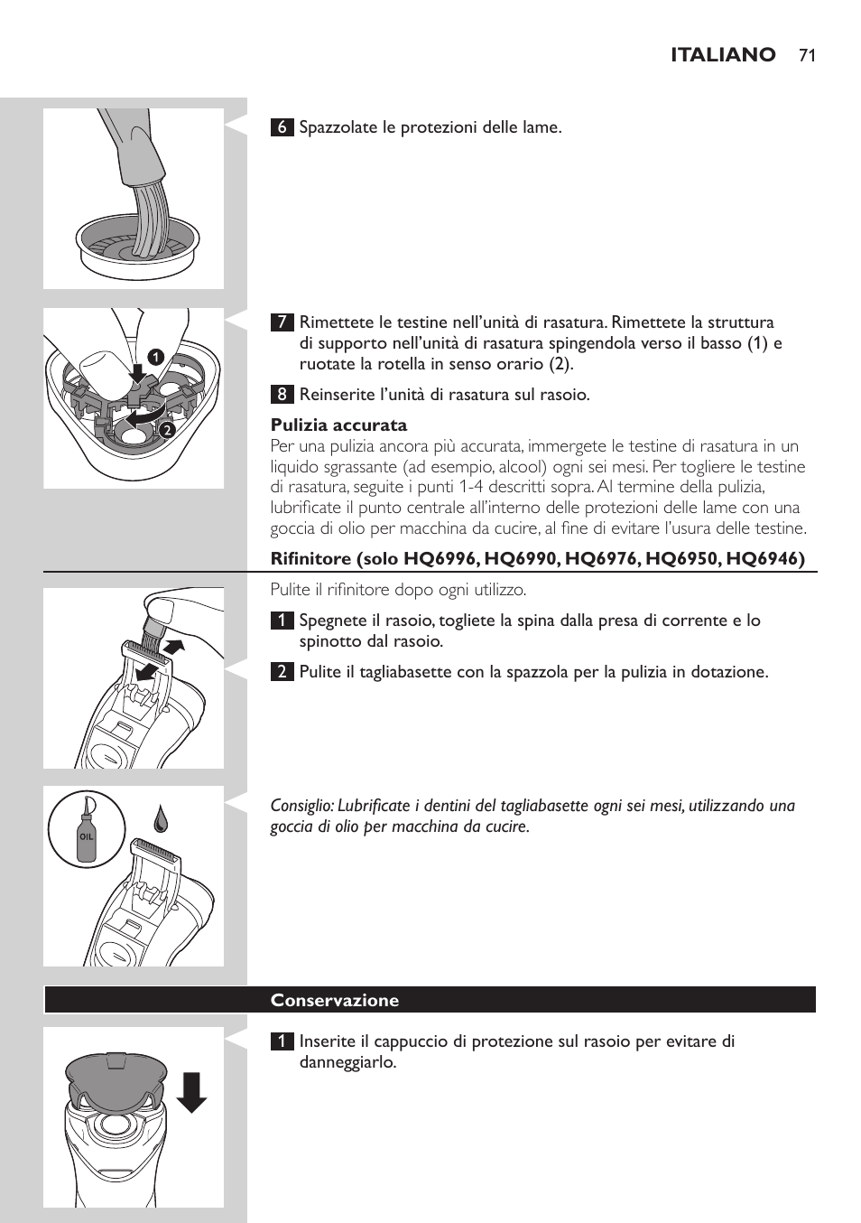 Philips SHAVER Series 3000 afeitadora eléctrica en seco User Manual | Page 71 / 120