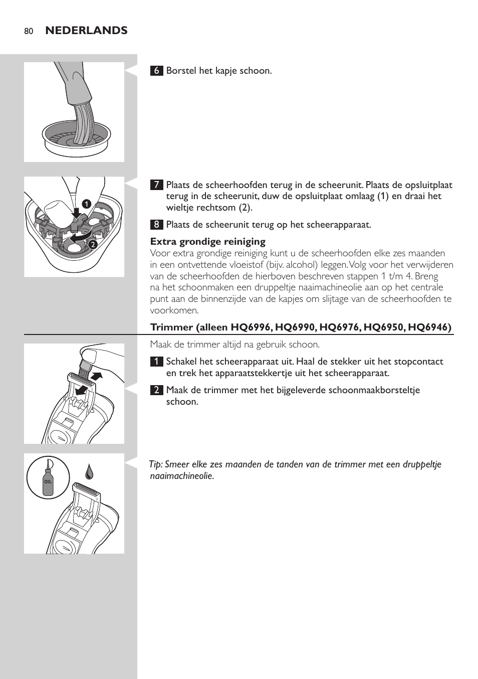 Philips SHAVER Series 3000 afeitadora eléctrica en seco User Manual | Page 80 / 120