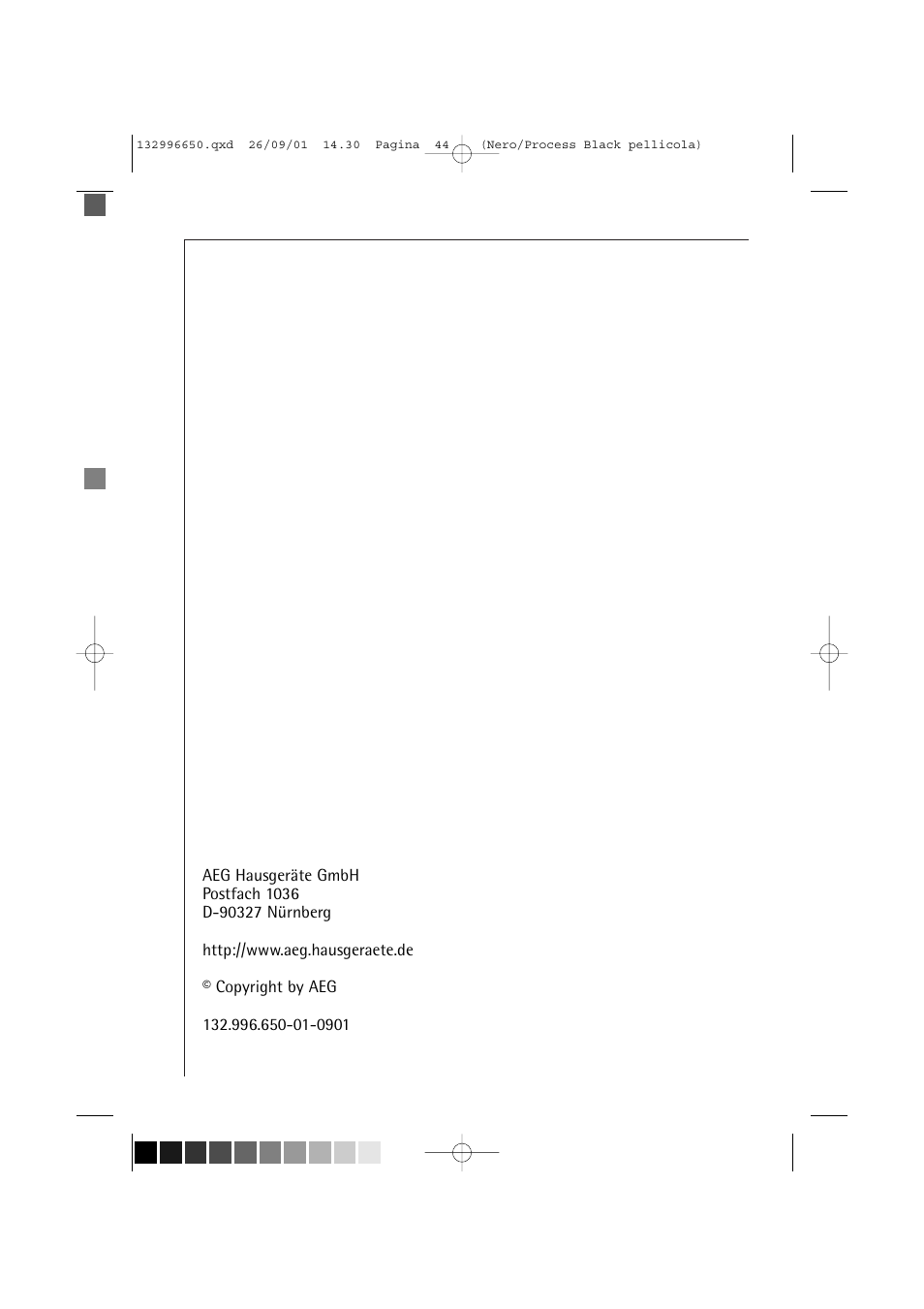 AEG LAVAMAT L 1045 E User Manual | Page 44 / 44