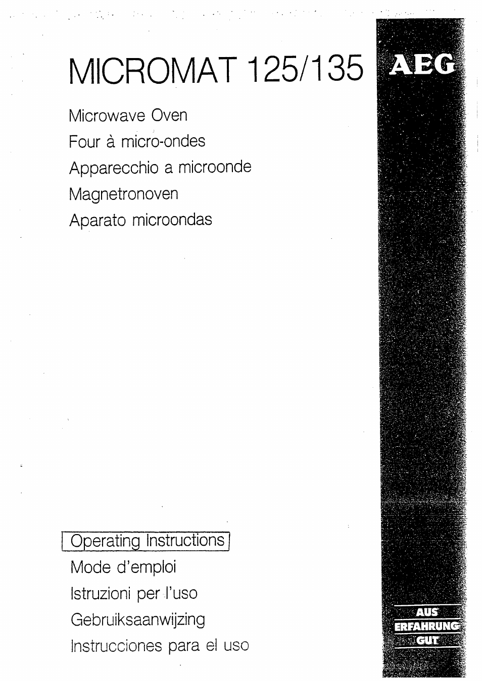 AEG MICROMAT 135 User Manual | 36 pages