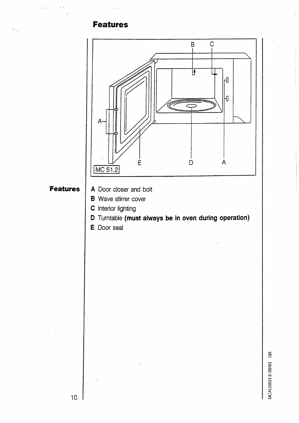 Features | AEG MICROMAT 135 User Manual | Page 10 / 36