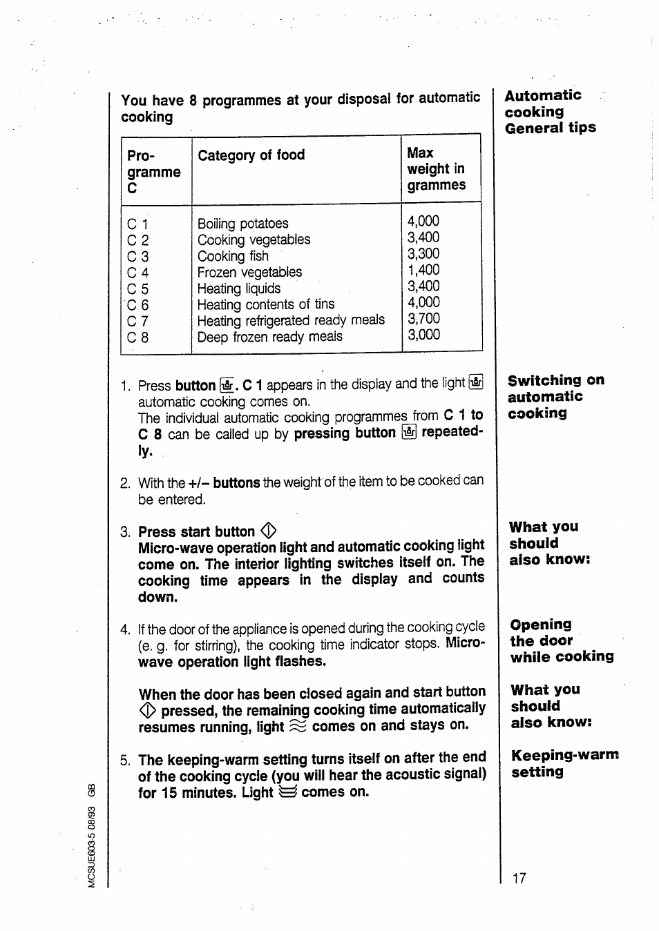 AEG MICROMAT 135 User Manual | Page 17 / 36