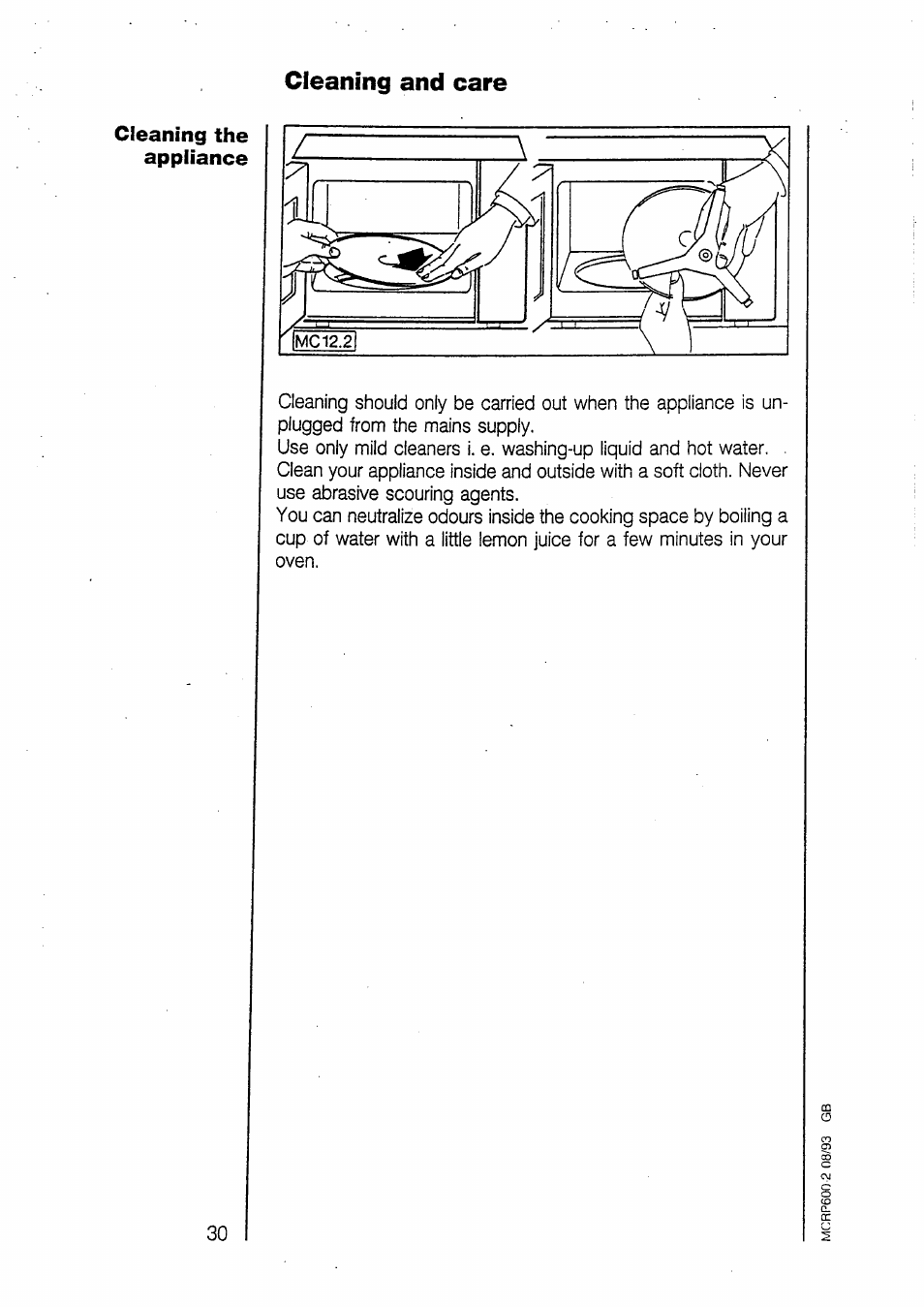 Cleaning and care | AEG MICROMAT 135 User Manual | Page 30 / 36