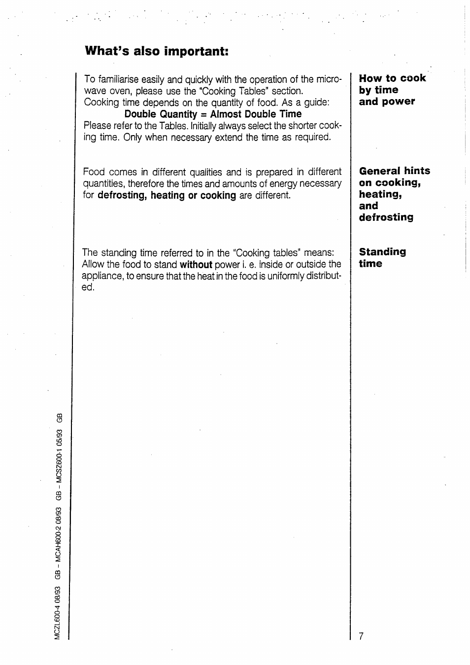 What’s also important, Standing | AEG MICROMAT 135 User Manual | Page 7 / 36