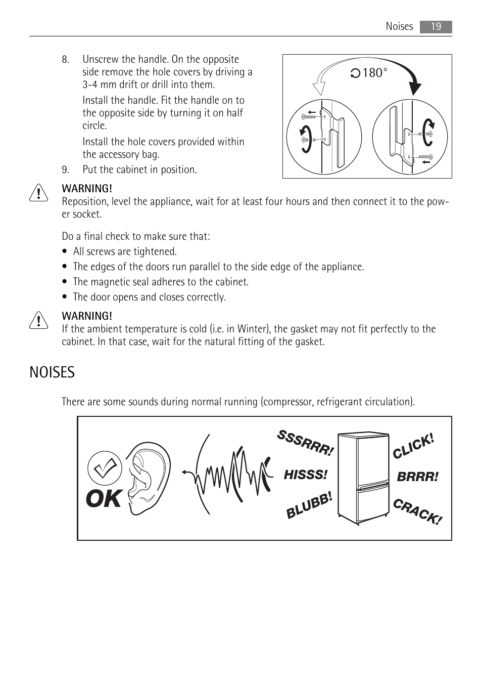 Noises | AEG EN AGN2451 User Manual | Page 19 / 24