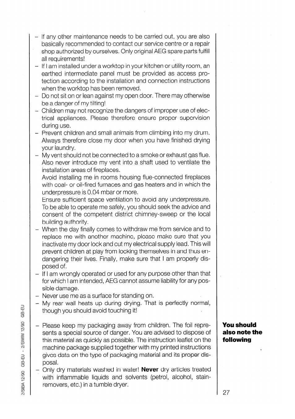 AEG LAVATHERM 3200 User Manual | Page 5 / 23